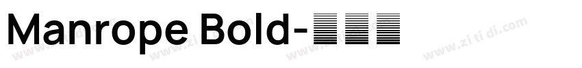 Manrope Bold字体转换
